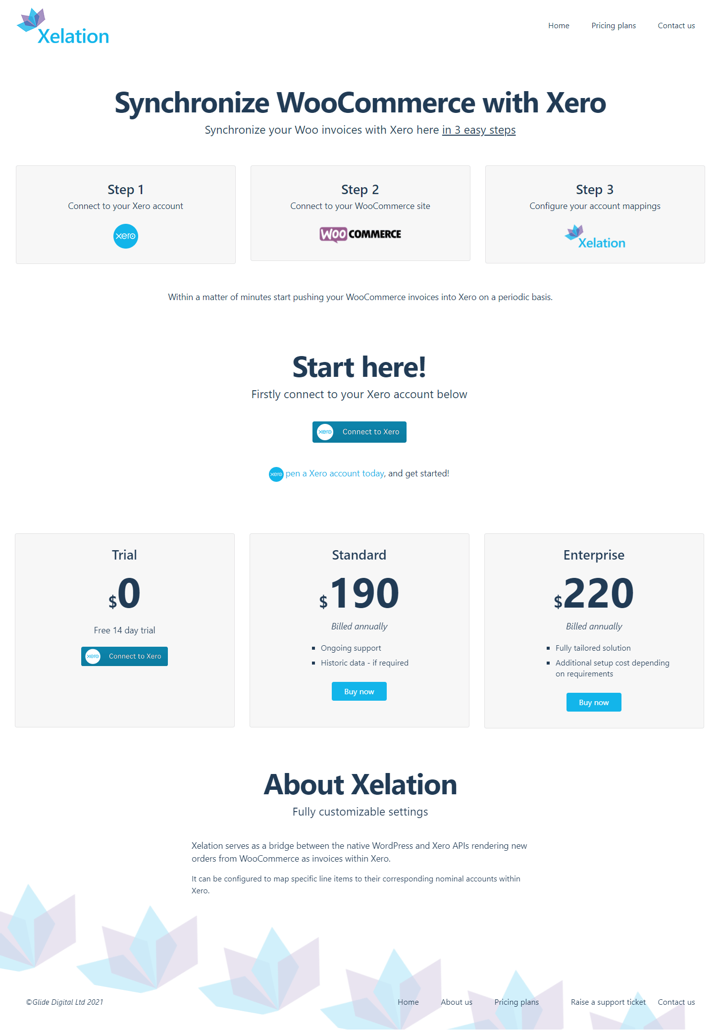 Xelation homepage